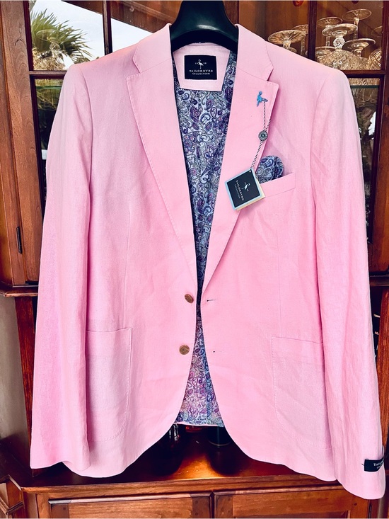 Tailorbyrd Other - Linen blend TailorByrd Pink Blazer for Men